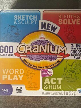 Cranium Board Game NEW Sealed 600 Cards Hasbro Parker Brothers Adult Party
